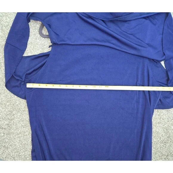 Cold Shoulder Navy Blue Womens Dress - Picture 5 of 6